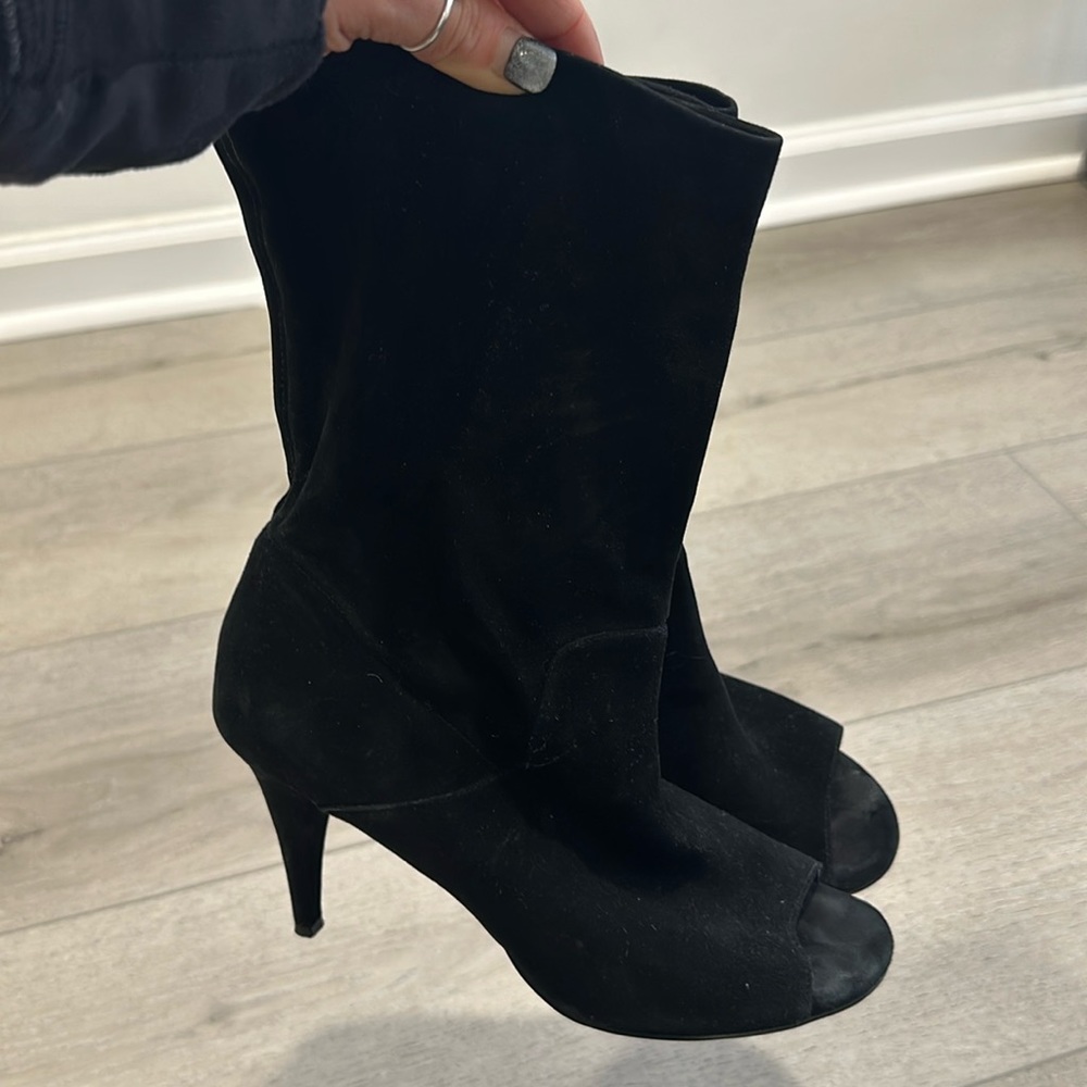 Michael Kors Suede Peep Toe Booties